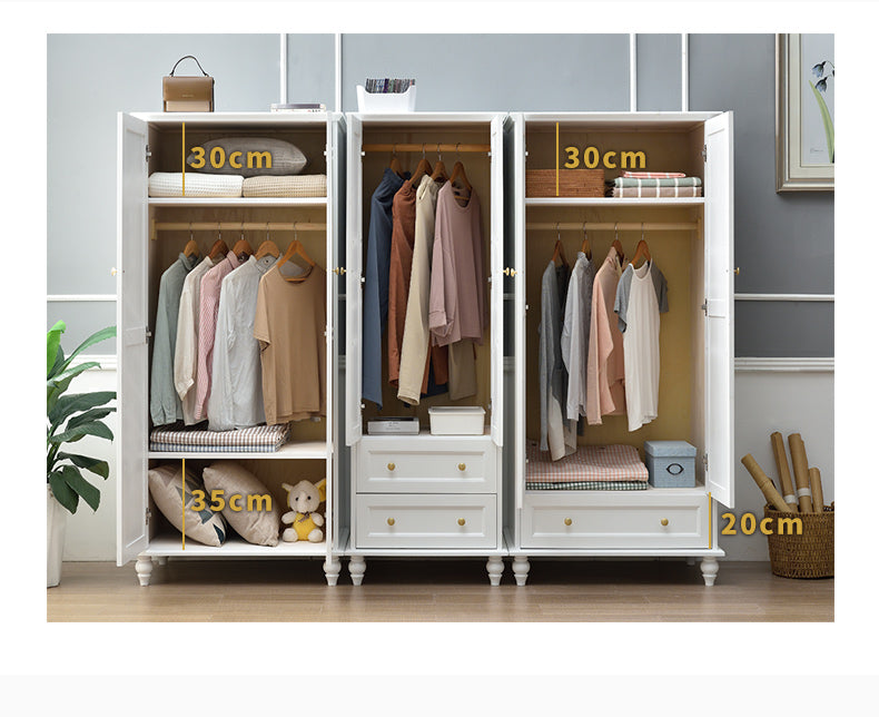 CARR COURTYARD Scandinavian American Full Solid Wood Wardrobe