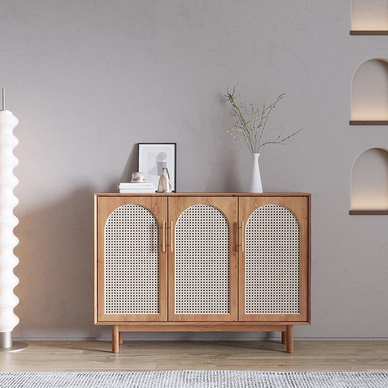 ESPEN COURTYARD Scandinavian Rattan Solid Wood Sideboard/Cabinet