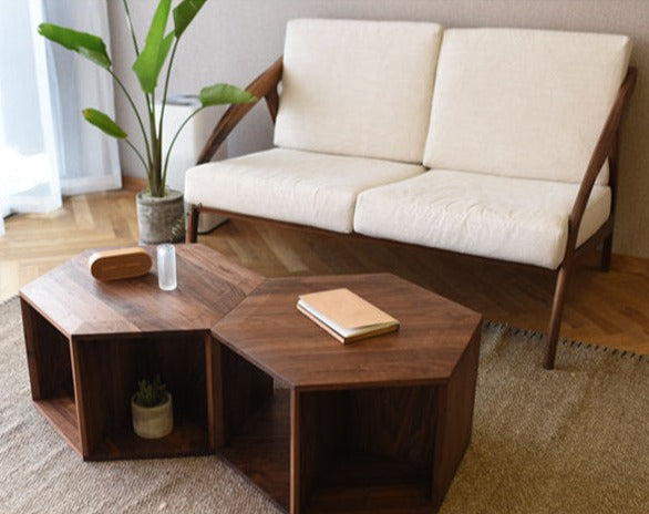 FREYA COURTYARD Scandinavian American Full Solid Wood Coffee Table