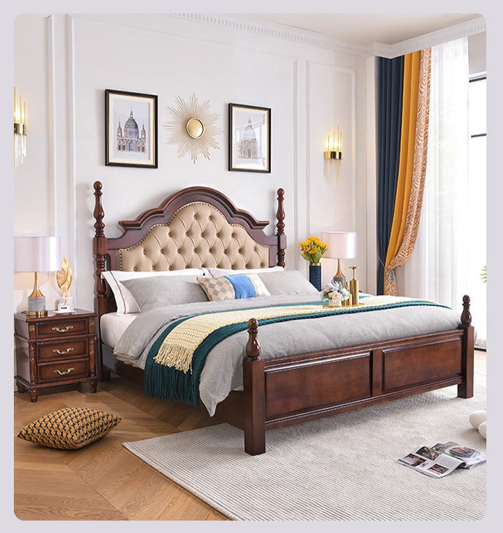 HAAKON COURTYARD French Victorian Colonial American Solid Wood Bed Frame