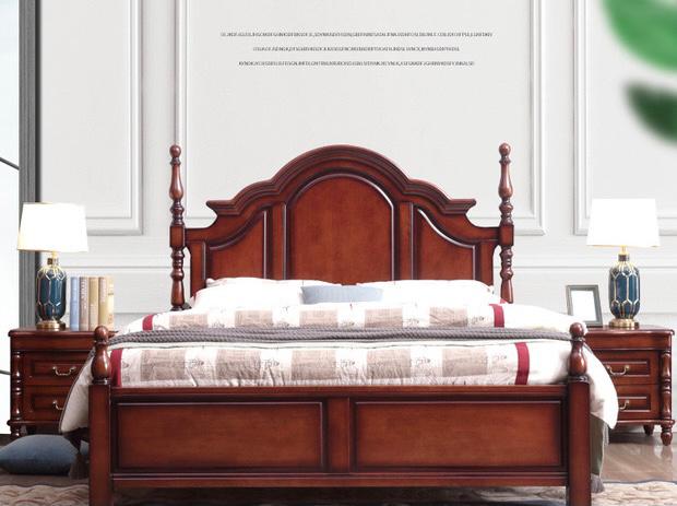 Mateo Boston Hilton Bed with carvings( Mahogany Colour ) Success