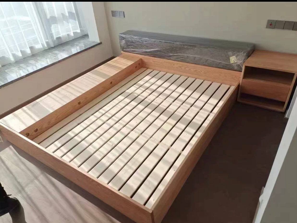 ANNEKA SHERATON Scandinavian Japanese Solid Wood Tatami Bed