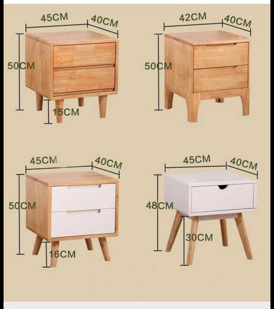 Mateo Scandinavian Solid Wood BedsideTable