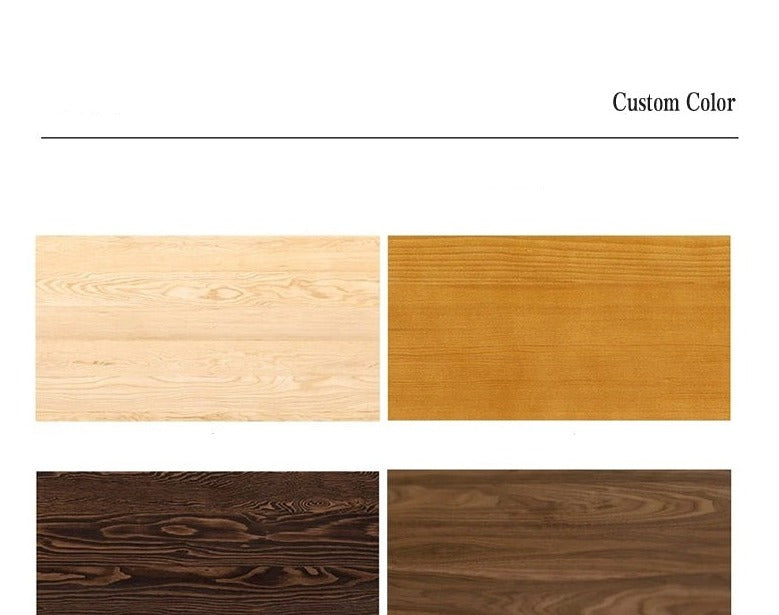 NOA EMBASSY Scandinavian Dining Table Nordic Retro Solid Wood Walnut Chocolate Brown Natural Colour