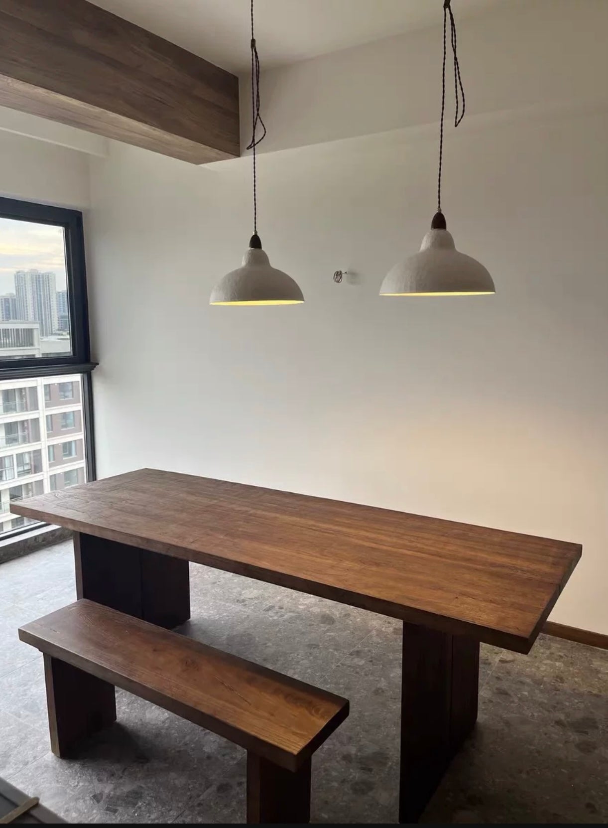 BRADYA Dining Table Natural Straight Edge / Live Edge Hardwood