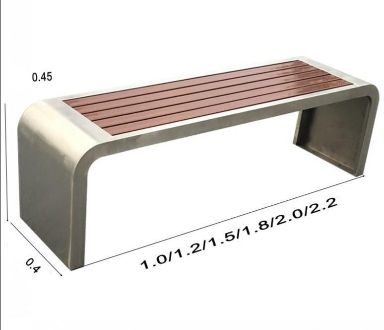 GENNA Solid Outdoor Wood Iron Park Bench