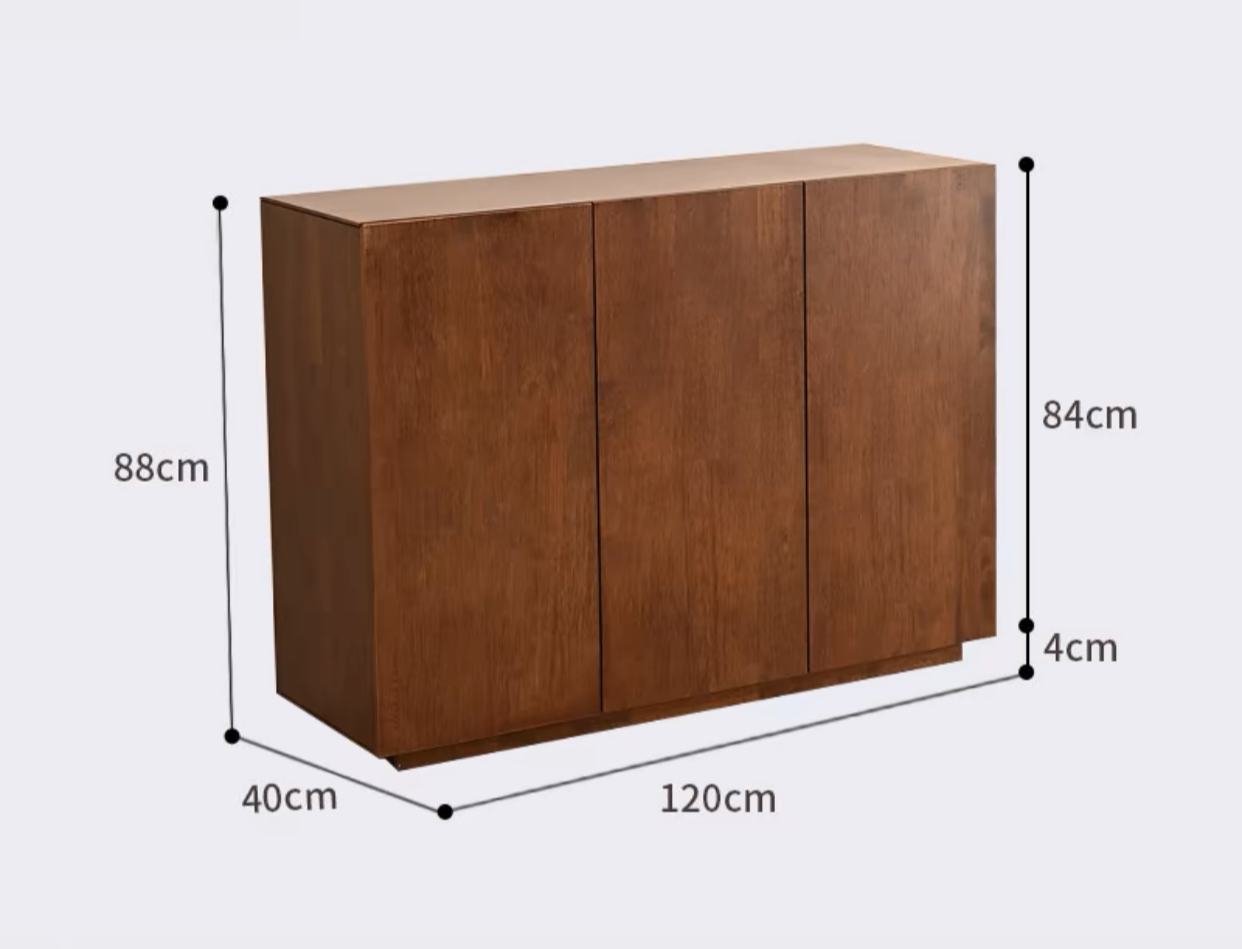 Raquel Sheraton Solid Wood Dining Sideboard Buffet Cabinet Walnut Grey Black Color
