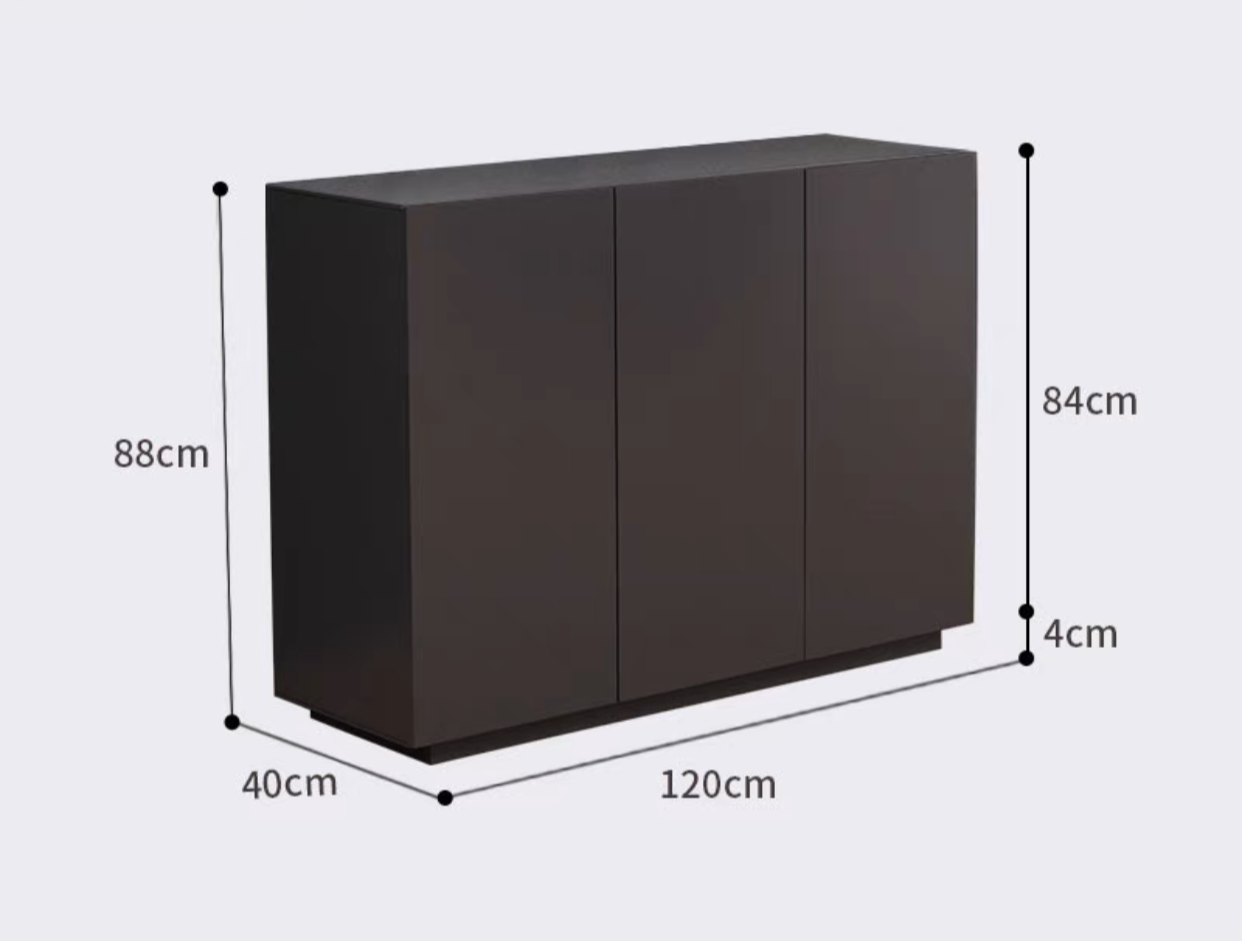 Raquel Sheraton Solid Wood Dining Sideboard Buffet Cabinet Walnut Grey Black Color