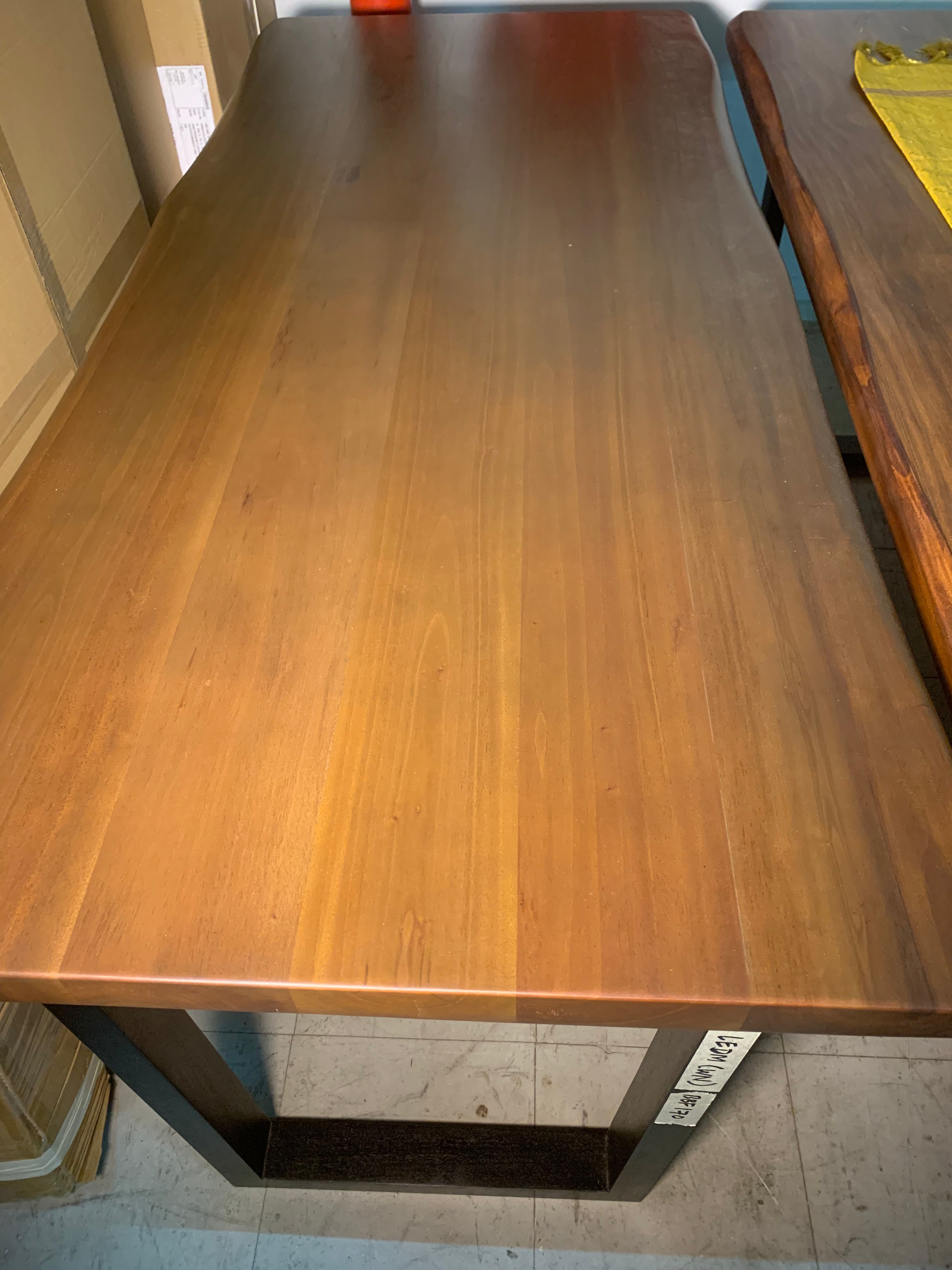 BRADYA Dining Table Natural Straight Edge / Live Edge Hardwood