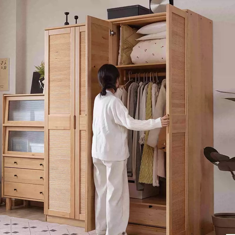 BRADLEY WESTIN American Solid Wood Multi Size Large Wardrobe Japandi Design