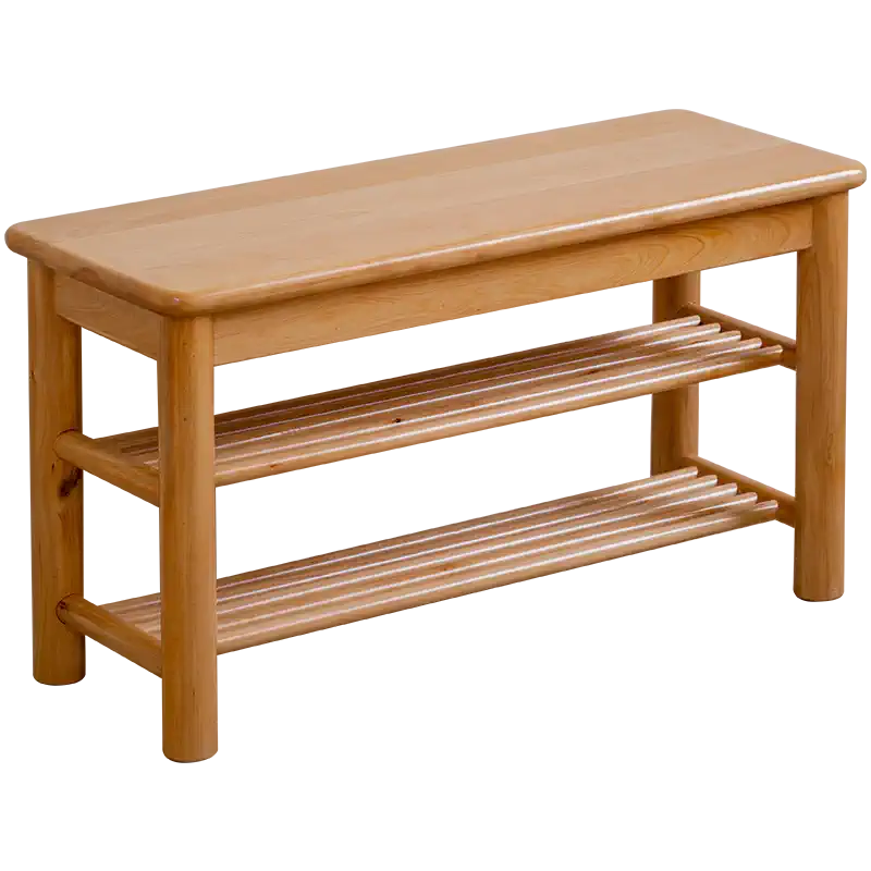 BRAD WESTIN Minimalist American Solid Wood Shoe Bench Rack Nordic Style