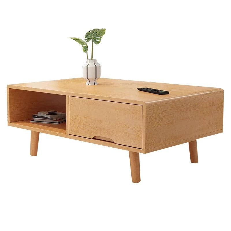 ARVID COURTYARD Nordic Design American Solid Wood Minimalist Coffee Table Set