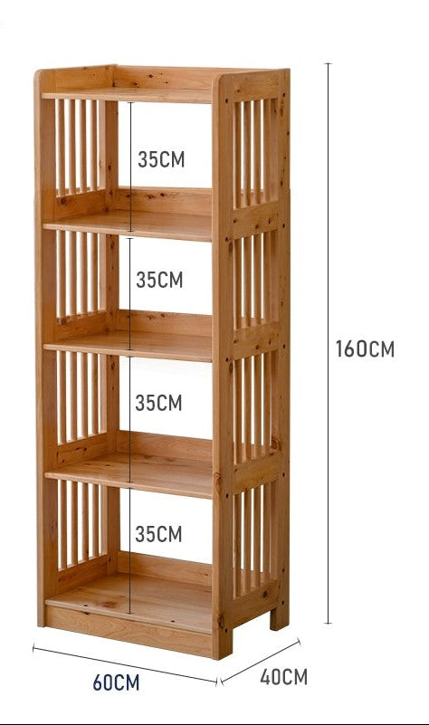 BANKS WESTIN American Solid Wood 3 Size Floor Standing Shelf Nordic Style