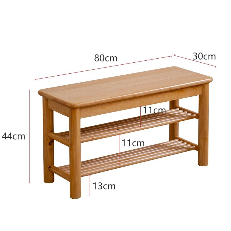 BRAD WESTIN Minimalist American Solid Wood Shoe Bench Rack Nordic Style
