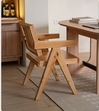 BILL WESTIN American Solid Wood High Armrest Dining Chair Japandi Design