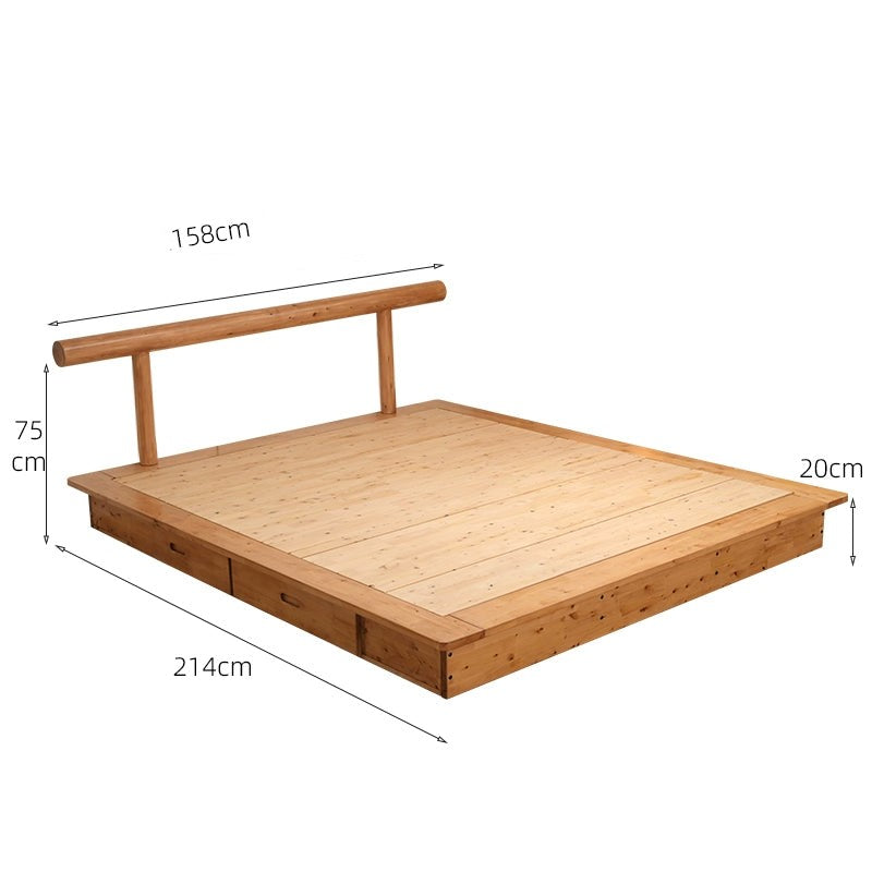 BOWEN HILTON American Solid Wood Low Bed Frame 2 Size Japandi Design