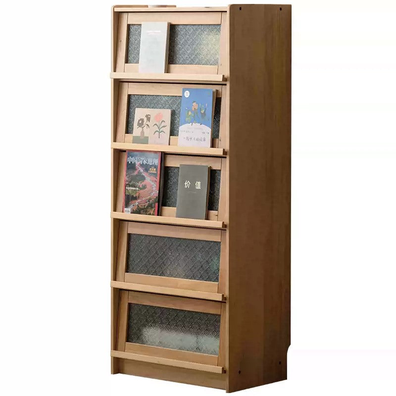 BLAIR WESTIN Japandi Style American Solid Wood Glass Window Flipper Door Bookcase