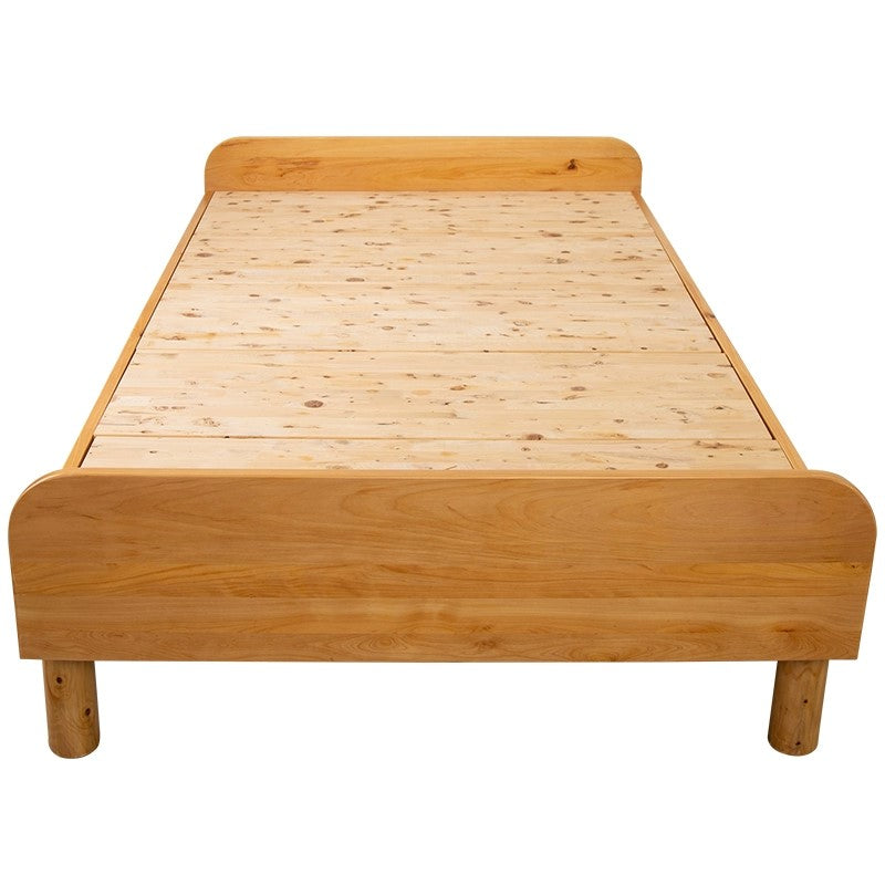 BERRY HILTON Japandi Style American Solid Wood Compact 3 Size Bed Frame