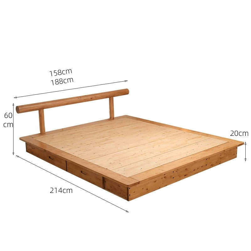 BOWEN HILTON American Solid Wood Low Bed Frame 2 Size Japandi Design