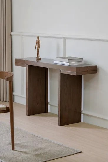 Brentwood Console Table 130 cm (TOP 6cm) Full Solid Teak TEK168 ST 000 BW (Almond)