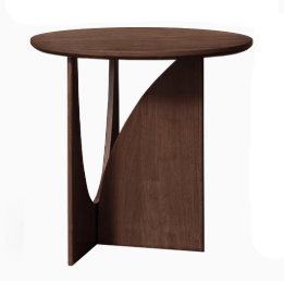 ALLEN REGENCY Simple Scandinavian Style American Solid Wood Round Side Table