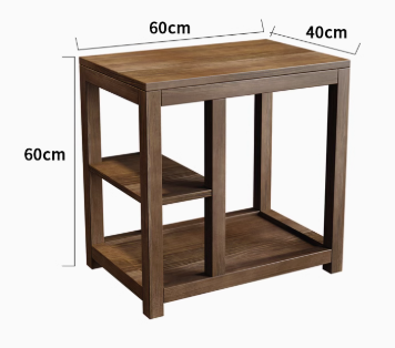ANGIE COURTYARD Japandi Style Modern American Solid Wood Tea Table
