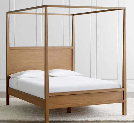 ALFRED HILTON Nordic Design American Solid Wood 4 Poster Bed Frame