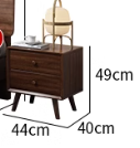 ANGUS HILTON American Solid Wood Walnut Bed Frame 3 Size Nordic Style