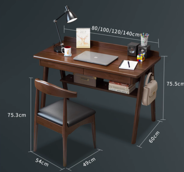 AVENELLE COURTYARD American Solid Wood Personal Writing Desk Nordic Style