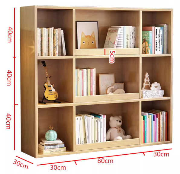 ALVERN COURTYARD American Solid Wood Minimalist Nordic Style Bookcase 3 4 Levels