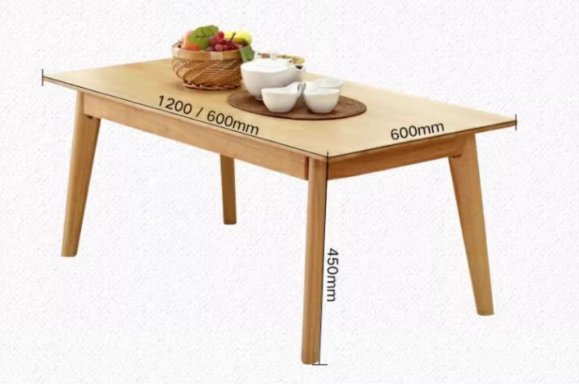 ARVID COURTYARD Nordic Design American Solid Wood Minimalist Coffee Table Set