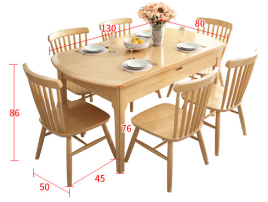 ALOIS COURTYARD Nordic Style American Solid Wood Extendable Round Dining Table