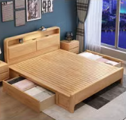 ANTAL HILTON American Solid Wood Bed Frame Minimalistic Scandinavian Design