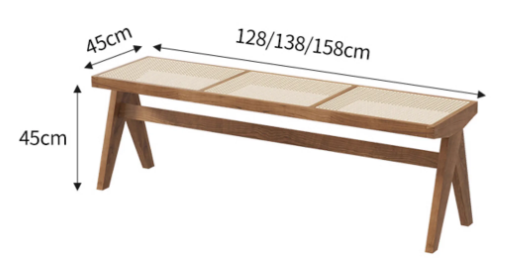 ANAROSA COURTYARD American Solid Wood Rattan Dining Table Japandi Design