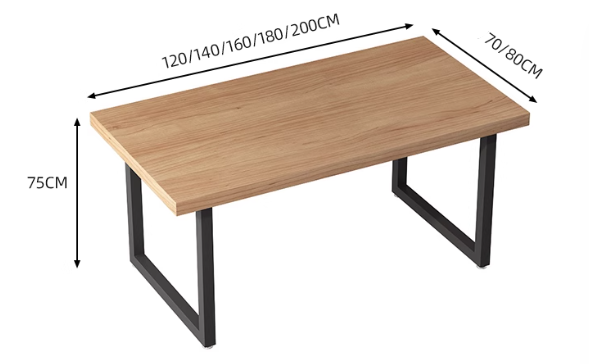AGRIPINA COURTYARD Scandinavian Design American Solid Wood Iron Leg Dining Table