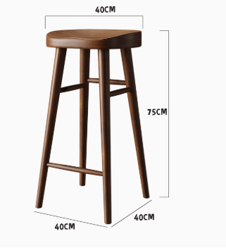 AGAPE COURTYARD Nordic Style American Full Solid Wood Bar Table Set