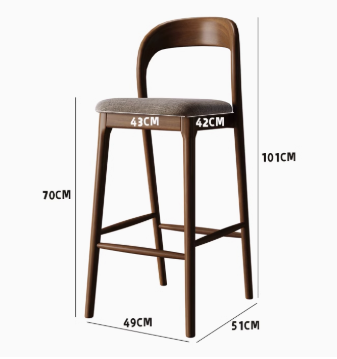 AGAPE COURTYARD Nordic Style American Full Solid Wood Bar Table Set