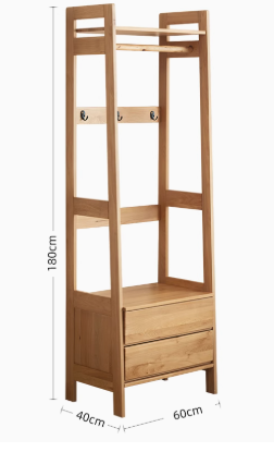 ARCHIBALD WESTIN American Solid Wood Clothes Rack Side Cabinet Japandi Style