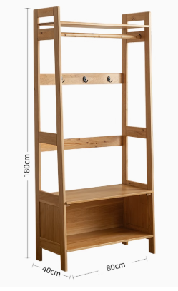 ARCHIBALD WESTIN American Solid Wood Clothes Rack Side Cabinet Japandi Style