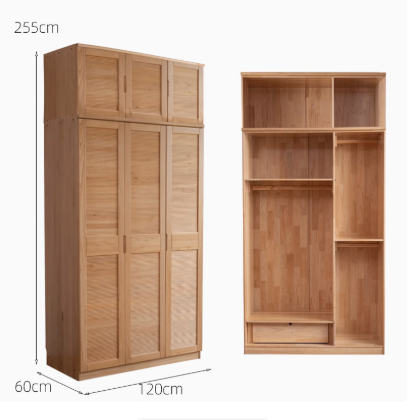 BRADLEY WESTIN American Solid Wood Multi Size Large Wardrobe Japandi Design