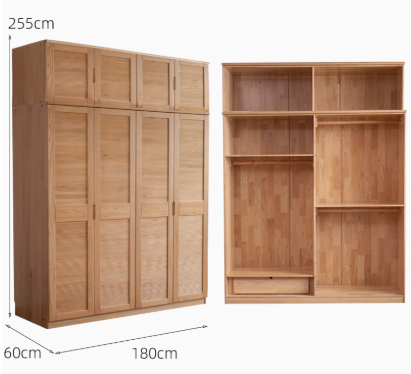 BRADLEY WESTIN American Solid Wood Multi Size Large Wardrobe Japandi Design