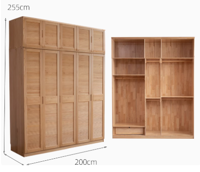 BRADLEY WESTIN American Solid Wood Multi Size Large Wardrobe Japandi Design