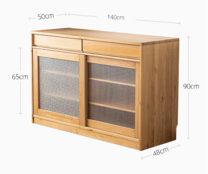 BECKHAM WESTIN Japandi Design American Solid Wood Modular Multipurpose Dining Kitchen Sideboard