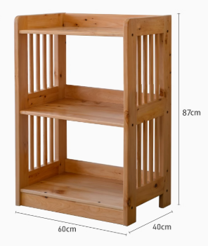 BANKS WESTIN American Solid Wood 3 Size Floor Standing Shelf Nordic Style