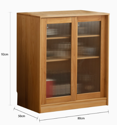 BRIANNA WESTIN Scandinavian Design American Solid Wood Glass Door Dining Room Sideboard