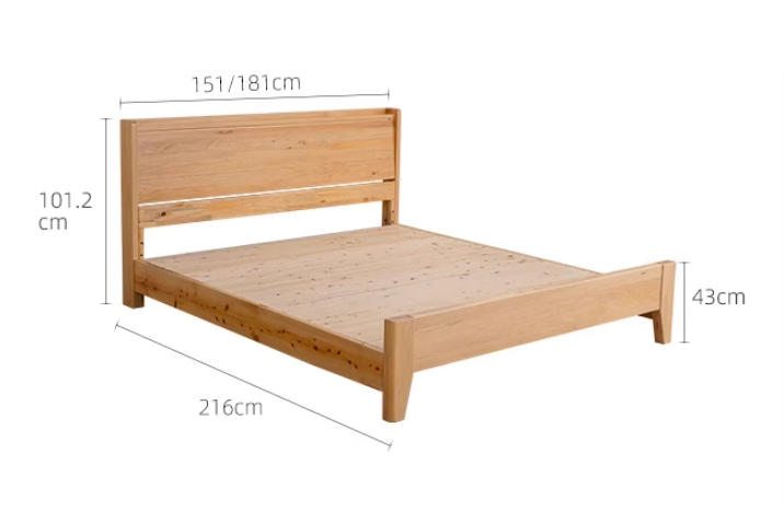 BELLAMY HILTON Japandi Style American Solid Wood Queen King Minimalist Bed Frame