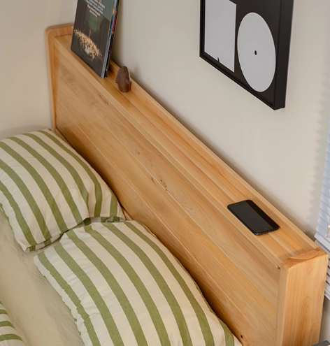 BELLAMY HILTON Japandi Style American Solid Wood Queen King Minimalist Bed Frame