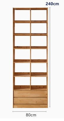 ARIS WESTIN American Solid Wood Partitioned Multi Size Bookshelf Japandi Design
