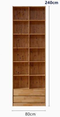 ARIS WESTIN American Solid Wood Partitioned Multi Size Bookshelf Japandi Design