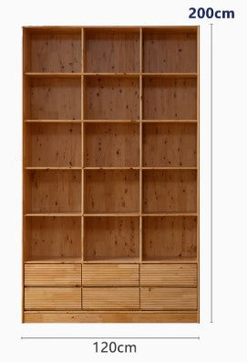 ARIS WESTIN American Solid Wood Partitioned Multi Size Bookshelf Japandi Design